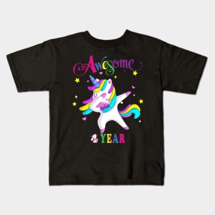 4th Birthday Unicorn Kids T-Shirt